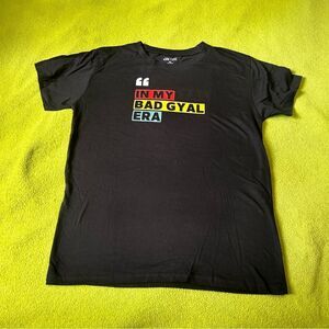 “In my bad gyal era” Black Cotton T-Shirt/ Caribbean shirt/Trinidad shirt